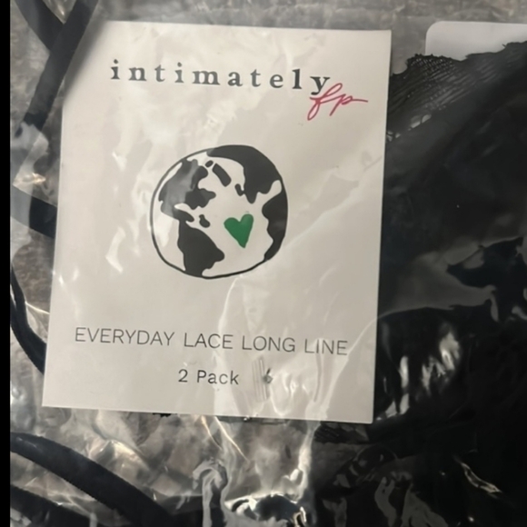 2-pack Free People Everyday Lace Longline Bra Black Combo Bralette NEW! - Picture 3 of 6